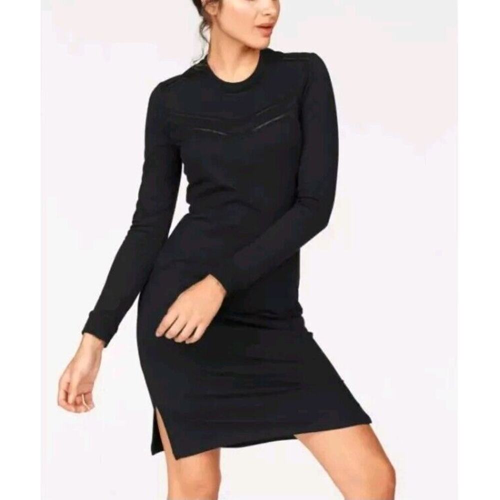 Scotch & Soda Fitted Sweatshirt Knit Dress Black XS MSRP $109
